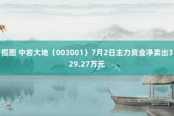 抠图 中岩大地（003001）7月2日主力资金净卖出329.27万元