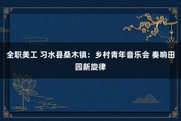 全职美工 习水县桑木镇：乡村青年音乐会 奏响田园新旋律