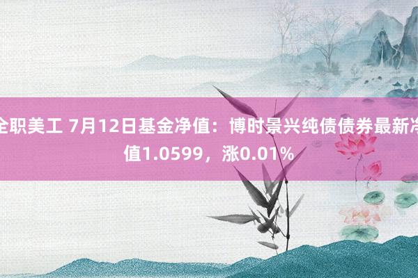 全职美工 7月12日基金净值：博时景兴纯债债券最新净值1.0599，涨0.01%