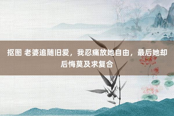 抠图 老婆追随旧爱，我忍痛放她自由，最后她却后悔莫及求复合